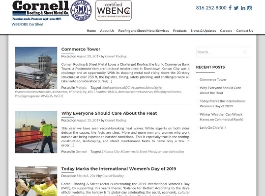 portfolio - Cornell Roofing & Sheet Metal